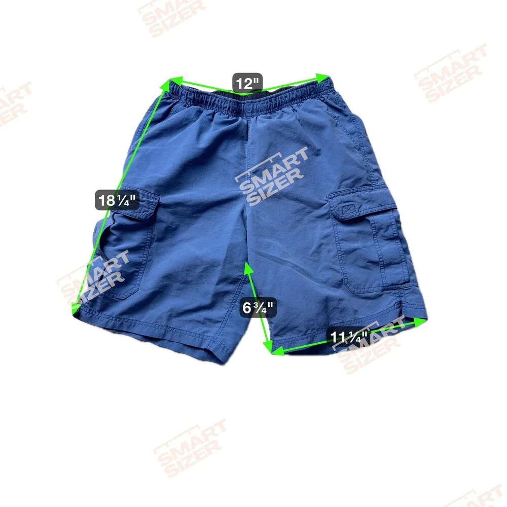 LL Bean Swim Shorts Boys Size 5 Blue Cargo Quick Dry Mesh Lined Pockets Summer